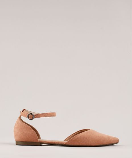 Sapatilha-Feminina-Via-Uno-Bico-Fino-Aberta-em-Suede-Bege-9686043-Bege_1