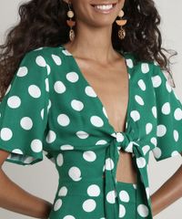 Vestido-Feminino-Midi-Estampado-de-Poa-com-No-Manga-Curta-Verde-9643842-Verde_4