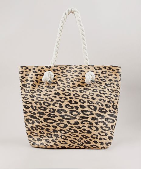 Bolsa-Feminina-Shopper-Grande-Estampada-Animal-Print-Onca-com-Palha-Bege-9602425-Bege_1