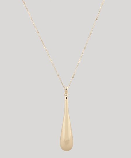 Colar-Feminino-Longo-com-Pingente-de-Gota-Dourado-9649999-Dourado_1