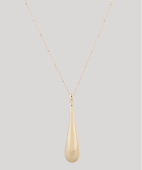 Colar-Feminino-Longo-com-Pingente-de-Gota-Dourado-9649999-Dourado_1