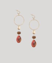 Brinco-Feminino-de-Argola-com-Pingentes-de-Pedras-Dourado-9650001-Dourado_1
