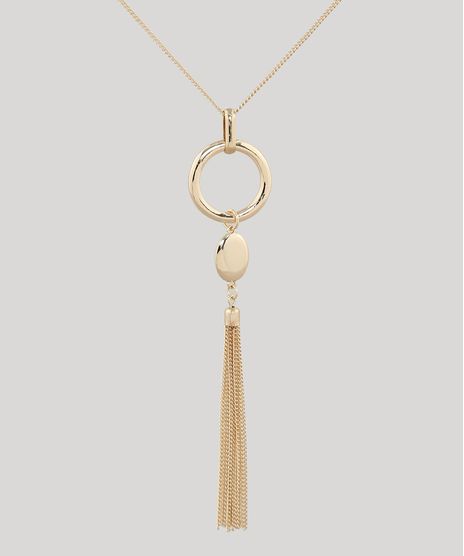 Colar-Feminino-Longo-com-Argola-e-Franjas--Dourado-9650253-Dourado_1