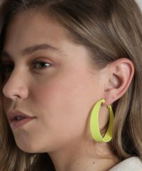 Kit-de-3-Brincos-Femininos-de-Argola-e-Bolinha-Amarelo-Neon-9650258-Amarelo_Neon_2