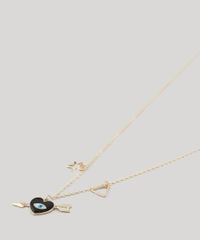 Colar-Feminino-com-Pingente-de-Coracao-e-Olho-Grego-Dourado-9657442-Dourado_3