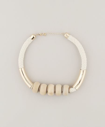 Colar-Feminino-em-Corda-com-Pingente-de-Madeira-Bege-9650211-Bege_1