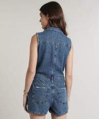 Macaquinho-Jeans-Feminino-com-Bolsos-e-Rasgos-Sem-Manga-Azul-Escuro-9750177-Azul_Escuro_2