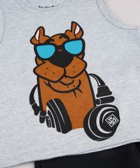 Conjunto-Infantil-Scooby-Doo-de-Regata-Cinza-Mescla-Claro---Bermuda-em-Moletom-Preta-9752862-Preto_4