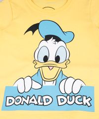 Conjunto-Infantil-Pato-Donald-de-Camiseta-Manga-Curta-Amarela---Bermuda-em-Moletom-Preta-9752866-Preto_4