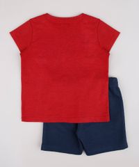 Conjunto-Infantil-Super-Homem-de-Camiseta-Manga-Curta-Vermelha---Bermuda-em-Moletom-Azul-Marinho-9752867-Azul_Marinho_2