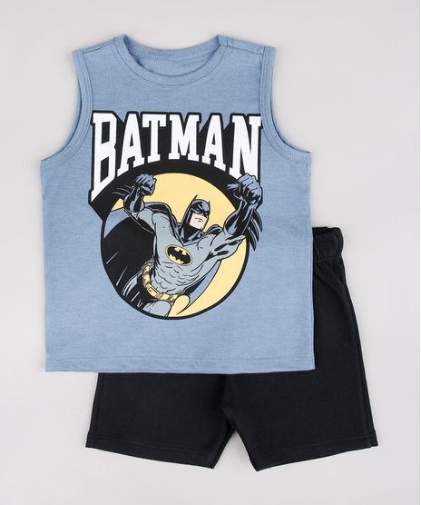 Conjunto-Infantil-Batman-de-Regata-Azul---Bermuda-em-Moletom-Preta-9752863-Preto_1