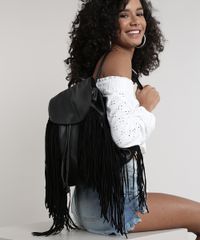 Mochila-Feminina-Media-com-Franjas-Preta-9614932-Preto_2