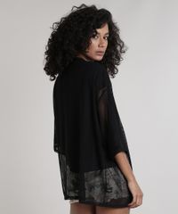 Kimono-Feminino-Curto-em-Tela-Manga-Curta--Preto-9706251-Preto_2