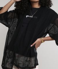 Kimono-Feminino-Curto-em-Tela-Manga-Curta--Preto-9706251-Preto_4