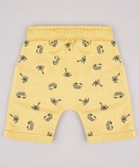 Bermuda-Infantil-Estampada-Tropical-em-Moletom-Amarela-9729578-Amarelo_2