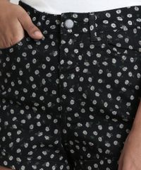 Short-de-Sarja-Feminino-Hot-Pant-Estampado-Floral-Barra-Dobrada-Preto-9693892-Preto_4