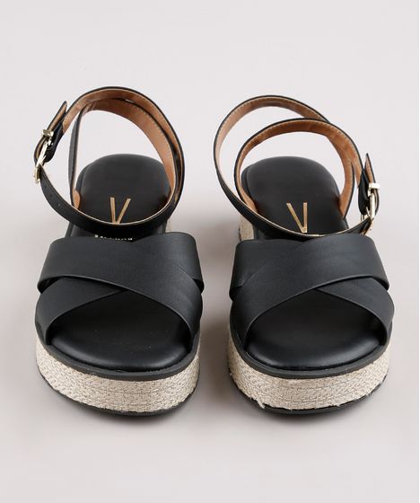 sandalia flatform salto baixo