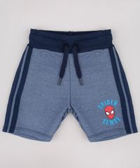 Bermuda-Infantil-Homem-Aranha-em-Moletom-com-Faixas-Laterais-Azul-9730345-Azul_1