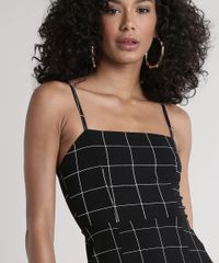 Vestido-Feminino-Curto-Estampado-Quadriculado-Alcas-Finas-Decote-Reto--Preto-9706293-Preto_4