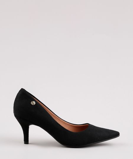 Scarpin-Feminino-Vizzano-Bico-Fino-Salto-Medio-em-Suede-Preto-9757352-Preto_1