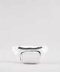 Pochete-Feminina-Texturizada-Croco-com-Bolsos-e-Tachas-Branca-9632378-Branco_1