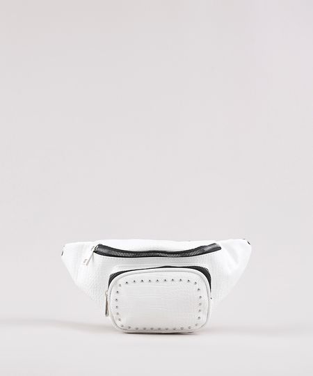 Pochete-Feminina-Texturizada-Croco-com-Bolsos-e-Tachas-Branca-9632378-Branco_1 Pochete-Feminina-Texturizada-Croco-com-Bolsos-e-Tachas-Branca-9632378-Branco_1