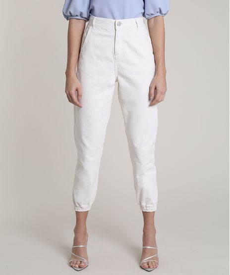 Calca-de-Sarja-Feminina-Jogger-com-Bolsos-Off-White-9838414-Off_White_1