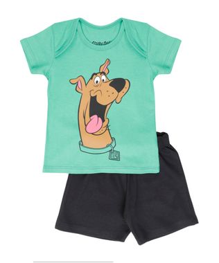 Conjunto-Scooby-Doo-de-Camiseta-Verde---Bermuda-em-Moletom-Preta-8543809-Preto_1