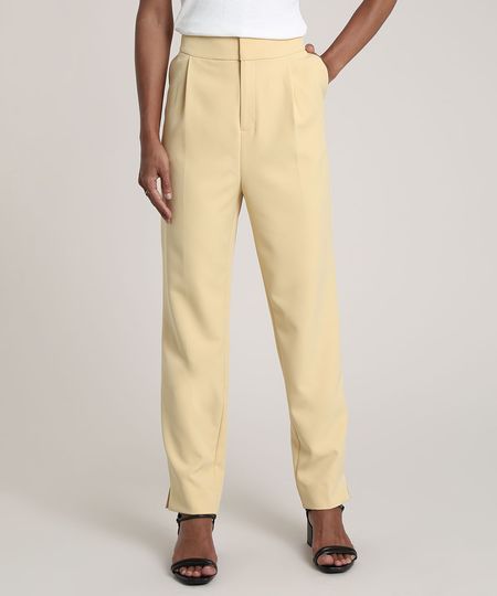Calca-Feminina-Reta-Alfaiatada-com-Bolsos-Amarela-9643997-Amarelo_1 Calca-Feminina-Reta-Alfaiatada-com-Bolsos-Amarela-9643997-Amarelo_1