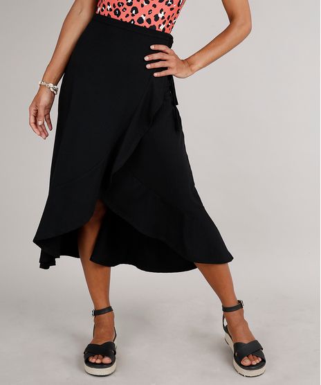 Saia-Feminina-Midi-Canelada-com-Babado-Preta-9710865-Preto_1