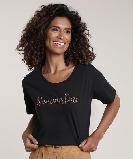 Blusa-Feminina--Summertime--Manga-Curta-Decote-Redondo-Preta-9759205-Preto_1