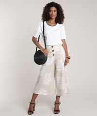 Calca-Feminina-Pantacourt-Estampada-Folhagem-com-Botoes-Bege-Claro-9639226-Bege_Claro_3