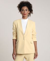 Blazer-Feminino-com-Bolsos-Amarelo-9647707-Amarelo_1