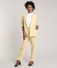 Blazer-Feminino-com-Bolsos-Amarelo-9647707-Amarelo_3