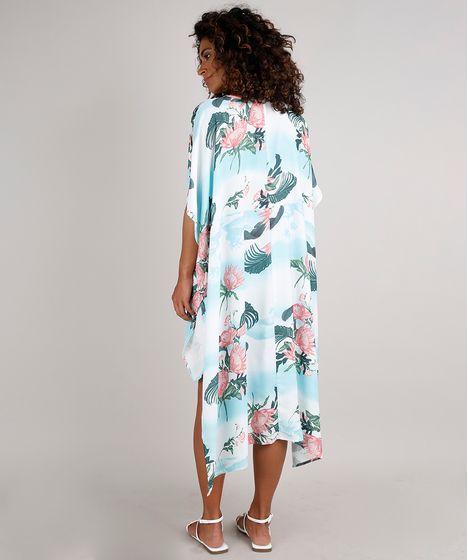 kimono florido feminino