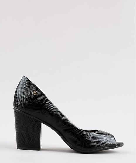 Scarpin-Feminino-Via-Uno-Peep-Toe-com-Textura-de-Cobra-Salto-Alto-Grosso-Preto-9661667-Preto_1