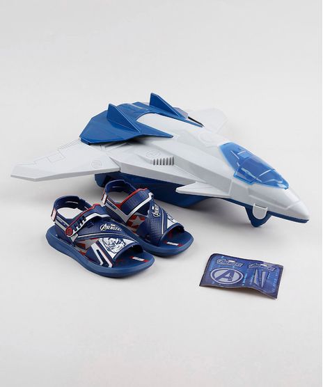 Papete-Infantil-Grendene-Vingadores-com-Aviao-Azul-Marinho-9795237-Azul_Marinho_1