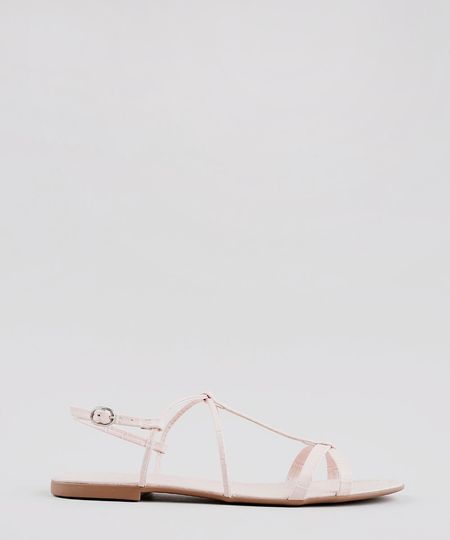 Rasteira-Feminina-Oneself-com-Textura-Croco-Rosa-Claro-9684346-Rosa_Claro_1