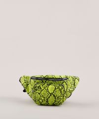 Pochete-Feminina-com-Estampa-e-Textura-Animal-Print-de-Cobra-Verde-Neon-9632379-Verde_Neon_1