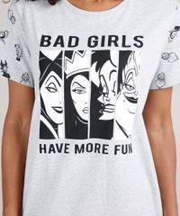 Camisola-Feminina-Vilas-Disney-Manga-Curta--Cinza-Mescla-Claro-9700497-Cinza_Mescla_Claro_3
