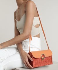 Bolsa-Feminina-Media-Transversal-com-Fivela-e-Palha-Laranja-9637358-Laranja_2