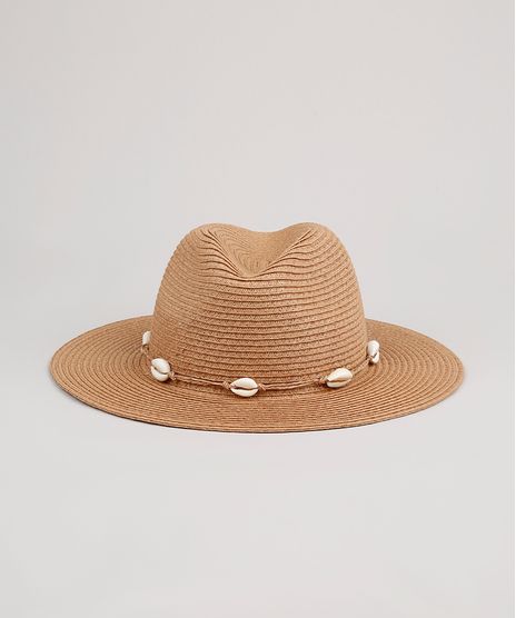 Chapeu-Feminino-de-Palha-com-Buzios-Bege-9617724-Bege_1