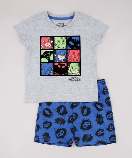 Pijama-Infantil-Pj-Masks-Manga-Curta-Cinza-Mescla-9751951-Cinza_Mescla_1