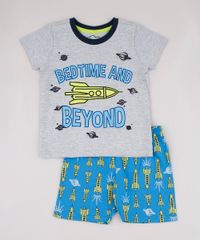 Pijama-Infantil--Bed-time-and-Beyond--Lunar-Manga-Curta-Cinza-Mescla-9751947-Cinza_Mescla_1