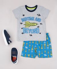 Pijama-Infantil--Bed-time-and-Beyond--Lunar-Manga-Curta-Cinza-Mescla-9751947-Cinza_Mescla_3