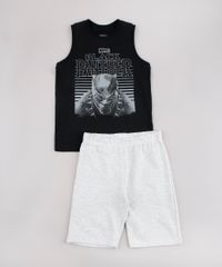 Conjunto-Infantil-de-Regata-Pantera-Negra-Preta---Bermuda-em-Moletom-Cinza-Mescla-Claro-9736687-Cinza_Mescla_Claro_1