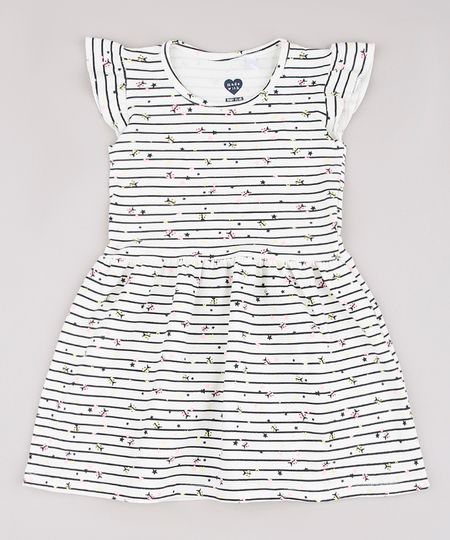 Vestido-Infantil-Listrado-com-Joaninhas-e-Babado-Sem-Manga-Off-White-9742251-Off_White_1