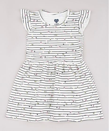 Vestido-Infantil-Listrado-com-Joaninhas-e-Babado-Sem-Manga-Off-White-9742251-Off_White_1
