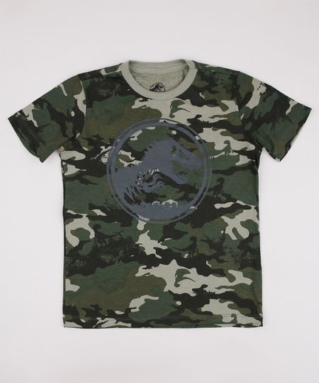 Camiseta-Infantil-Jurassic-World-Estampada-Camuflada-Manga-Curta-Verde-Militar-9736691-Verde_Militar_1