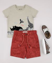 Bermuda-de-Sarja-Infantil-Estampada-de-Bichos-com-Bolsos-e-Cordao-Cobre-9760440-Cobre_3